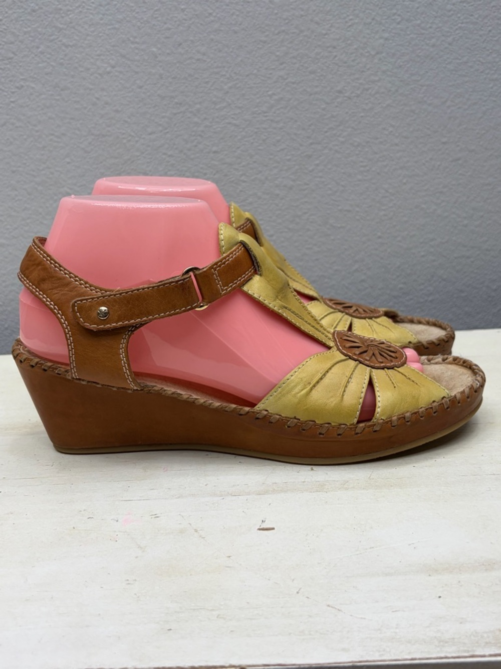 Pikolinos Leather Puerto Vallarta Wedge Sandals Size 39 - Picture 3 of 9